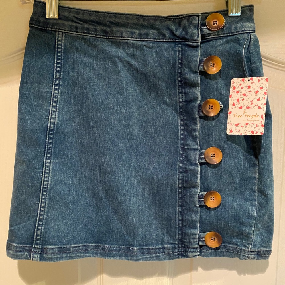 Free People denim skirt